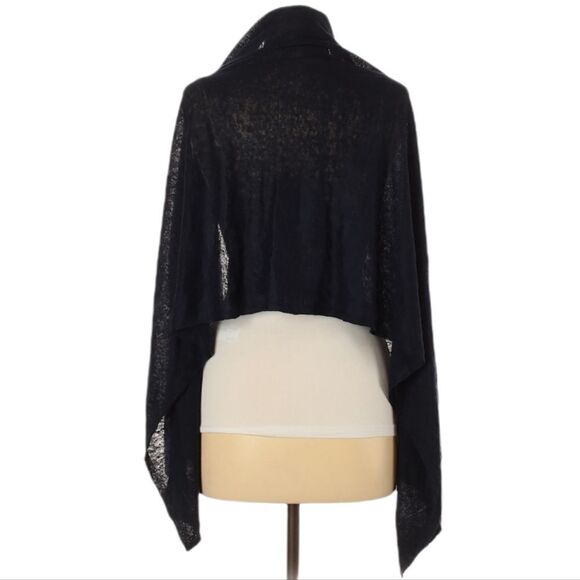 GRAINNE & CO Devon 100% Linen Blue Wrap Stole Open Cardigan M - Picture 5 of 6